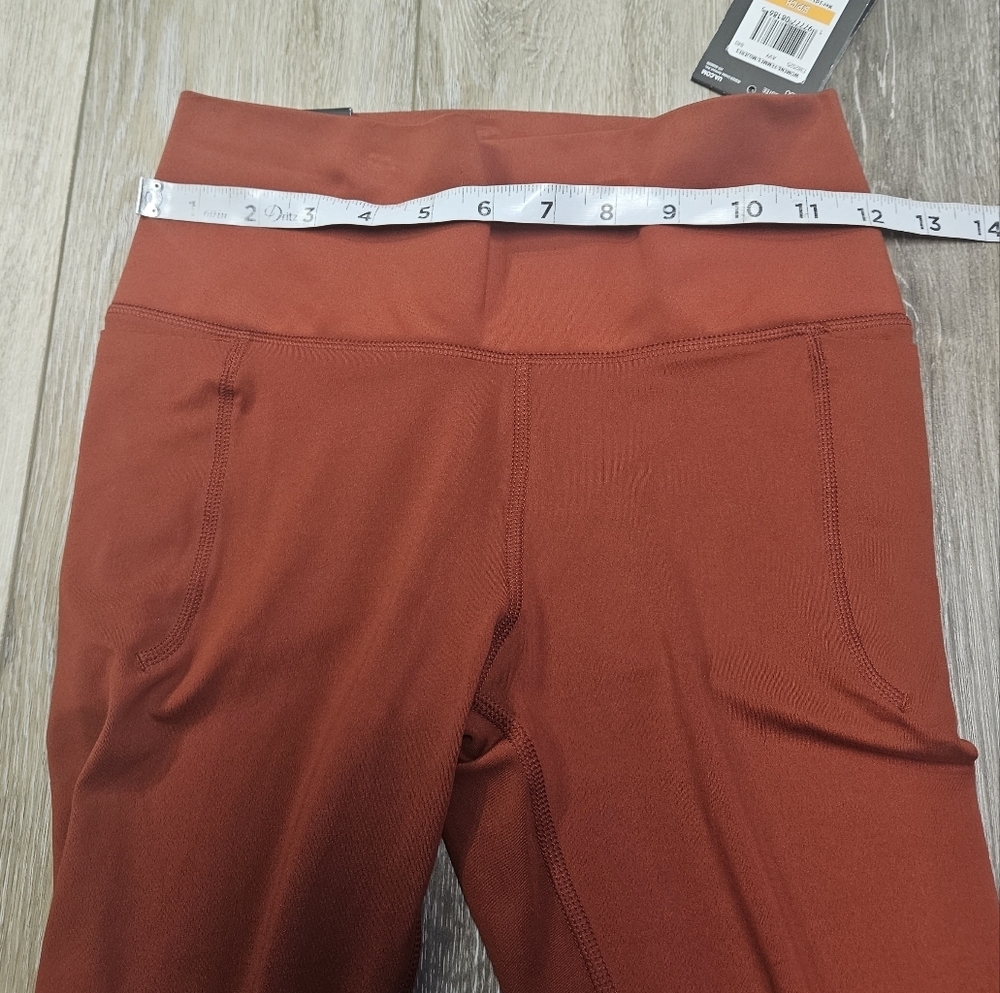 Under Armour Fitted High Rise Ankle Leggings Burnt Orange Women's Small Active - Picture 2 of 9